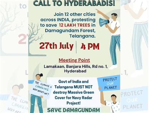 the Protest Against Damagundam Forest Clearance in Hyderabad