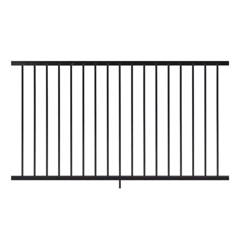 Gilpin Midway 6-ft x 1.5-in x 33-in Black Aluminum Deck Rail Square ...
