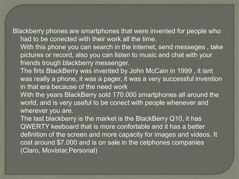 THE INVENTION OF BLACKBERRY | PPTX