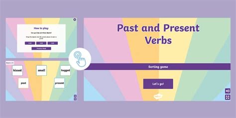 Past and Present Verbs Interactive Sorting Game