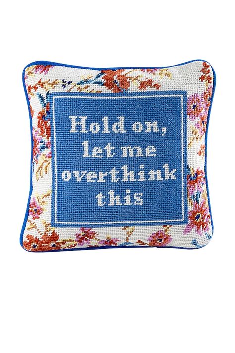 Furbish Studio Overthink Needlepoint Pillow | REVOLVE