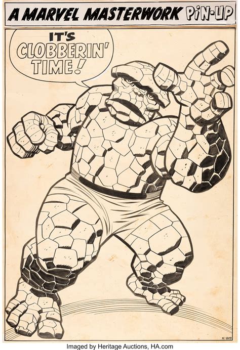 Comic Art: The Thing - Jack Kirby and Chic Stone Strange original art ...