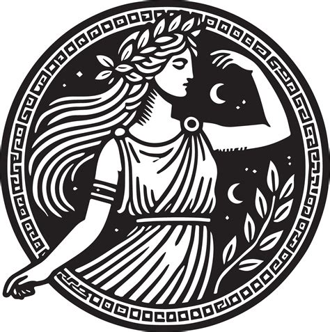 captivating drawing of Greek Goddess Persephone, illustrating her story ...