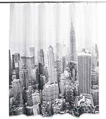 Obsessions Glam Polyester Great Manhattan Printed Shower Curtain (180 X ...
