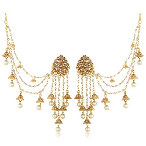 Sukkhi Traditional Brass Gold Plated Wedding Jewellery Bahubali ...