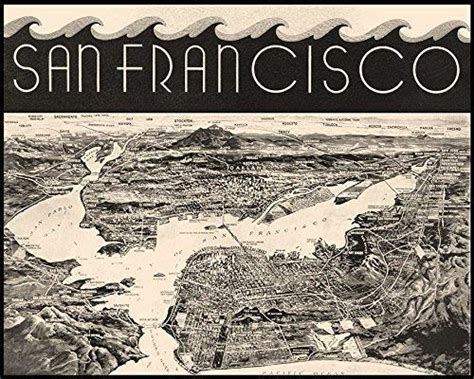 Buy San Francisco Print | Vintage Travel Art Deco Print | Bay Area 8 x ...