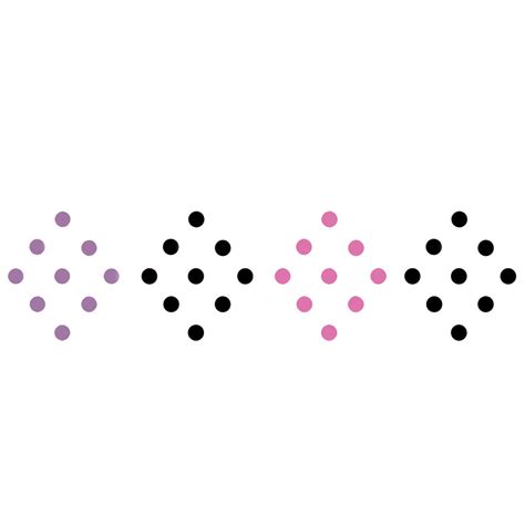 Comet Busters Lilac, Black and Pink Beautiful Round Plain Bindis (5mm)