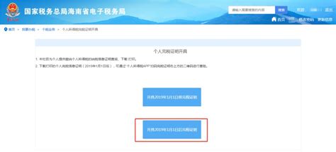 2020海南省个人纳税记录网上开具办理流程图解- 海口本地宝