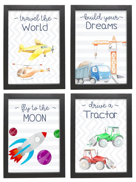 Buy | Set of 4 Motivational Quote Wall Frame Art Painting | Tied Ribbons