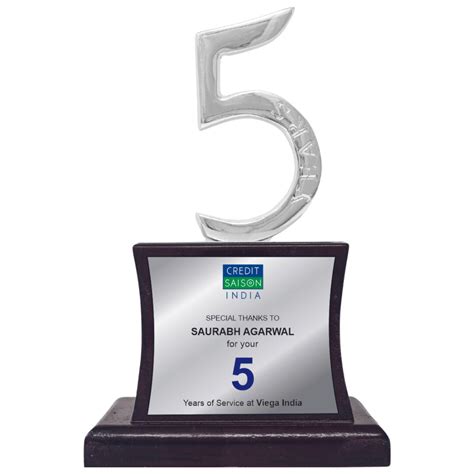 Buy Metal Trophies FTK 5 Years Customised & Name With Logo Online SKU ...