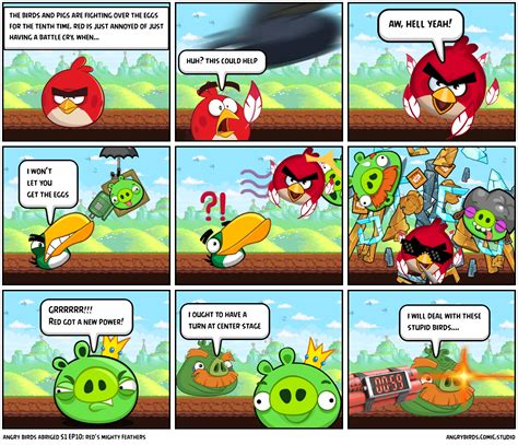 angry birds abriged S1 EP10: red's mighty feathers - Comic Studio