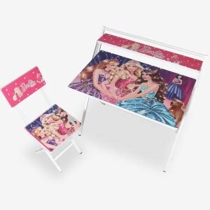 Wishing Clouds Barbie Pattern Folding Study Table with Chair for Kids ...