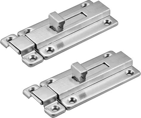 Slide Bolt Door Lock Hasp,Gate Bolt,Door Bolts,2pcs 4" Stainless Steel ...