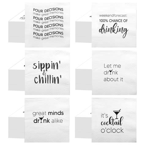 Amazon.com: Motimind 96 Pcs Funny Cocktail Napkins 5'' x 5'' Funny ...