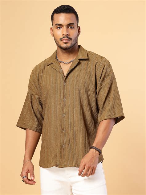 Oversized Cable Knit Cuban Collar Shirt – rigoindia
