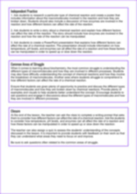 Image result for Biochemistry Lesson