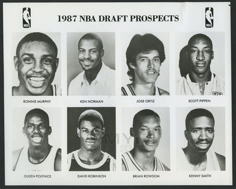Lot # 406: 1987 "Top NBA Draft Prospects", Composite Photo with Scottie ...