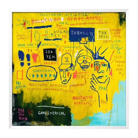 Jean-Michel Basquiat // Hollywood Africans, 1983 (Black Frame) - Jean-Michel Basquiat - Touch of ...
