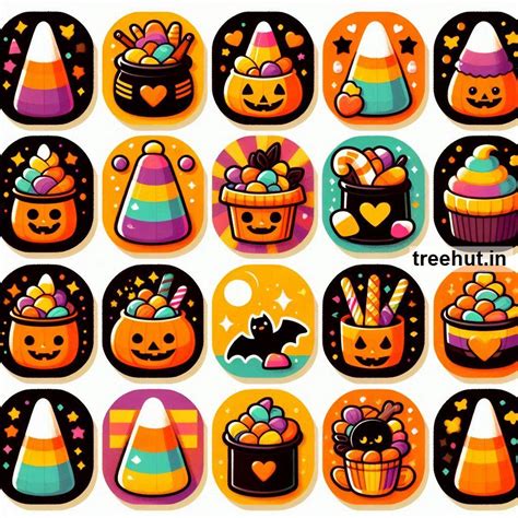 Printable Candy Corn Stickers and 50 Sticker Craft Ideas for Kids and ...
