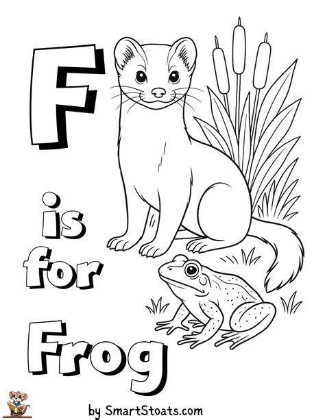 Free Coloring Page With The Letter F (for Frog) | by SmartStoats