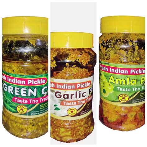 Fresh Indian Pickle | Green Chilli Pickle | Garlic Pickle | Amla Pickle ...