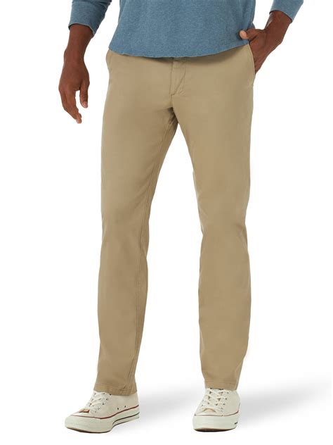 Lee Men's Slim Straight Active Stretch Pant - Elastic Waistband ...
