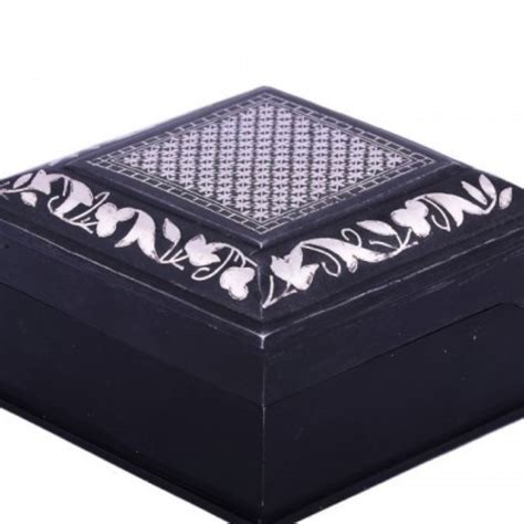 Bidri Silver Inlay Art Box (4inch) | Bidri Work | Bidri Art – BIDRI