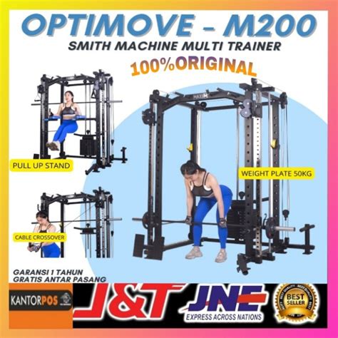 Jual smith machine multifungsi-optimove m200(original)smith machine ...