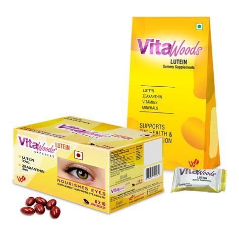 Waypham Vitawoods Lutein Capsules for Eyes Health With Vitawoods Lutein ...