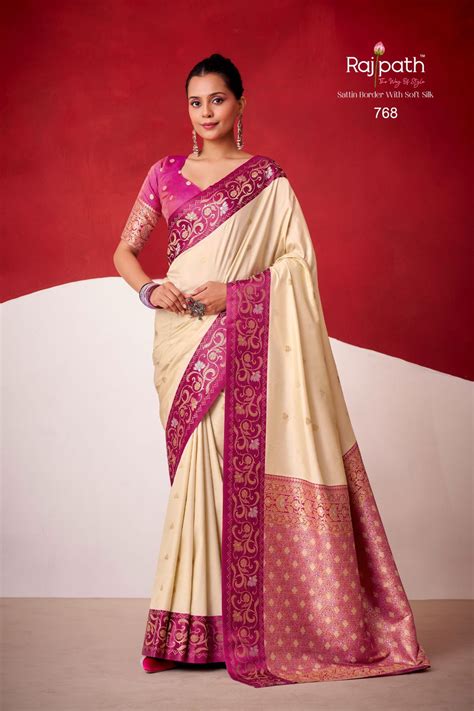 Rajpath Sindhu Ghat Zari Weaving Satin Silk Saree Collection