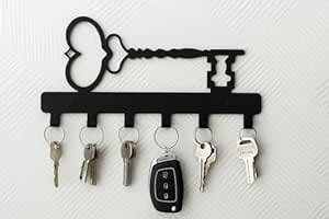 FIDVI Home & Oiffce Metal Key Holder Laser-Cut 6-Hook Wall Key Stand ...