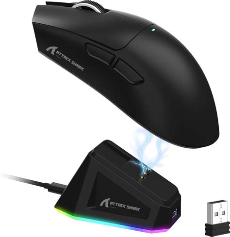 ATTACK SHARK R1 Souris Superlight 59 g avec Ruban adhésif, capteur de Jeu PixArt PAW3311, Souris ...