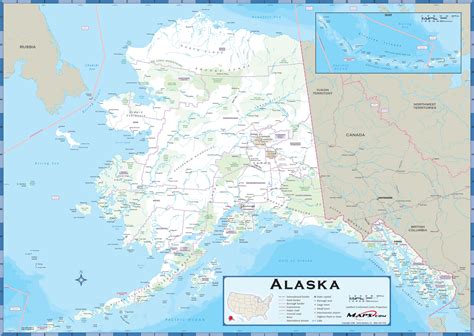 Alaska County Highway Wall Map by Maps.com - MapSales
