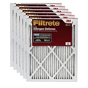 Filtrete Micro Allergen Defense Filter, MPR 1000, 12 x 24 x 1-Inches, 6 ...