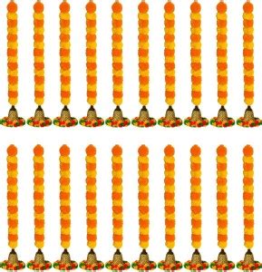 iHandikart Marigold With Pom Pom & bell In The Bottom Garland Colour ...