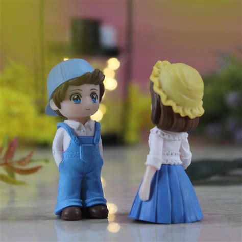 Wonderland Dangri Set of 1 Couple- (Miniature Toys, Cake Toppers, Small ...
