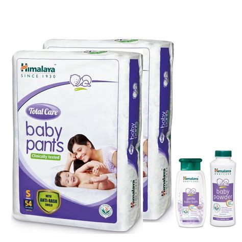 Buy Himalaya Total Care Baby Pant Diapers Monthly Pack, Small 108 Count ...