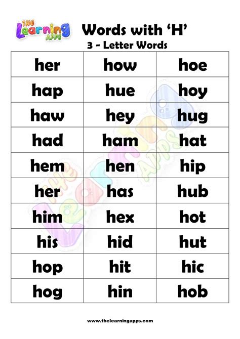 Sight Words That Start With H at Bennie Aguayo blog