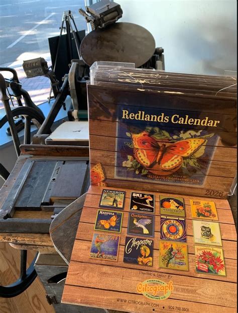 2026 Redlands Historic Crate Label Calendar