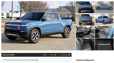 Used R1T just sold at lowest auction price so far on Cars and Bids | Rivian Forum - R1T R1S R2 ...