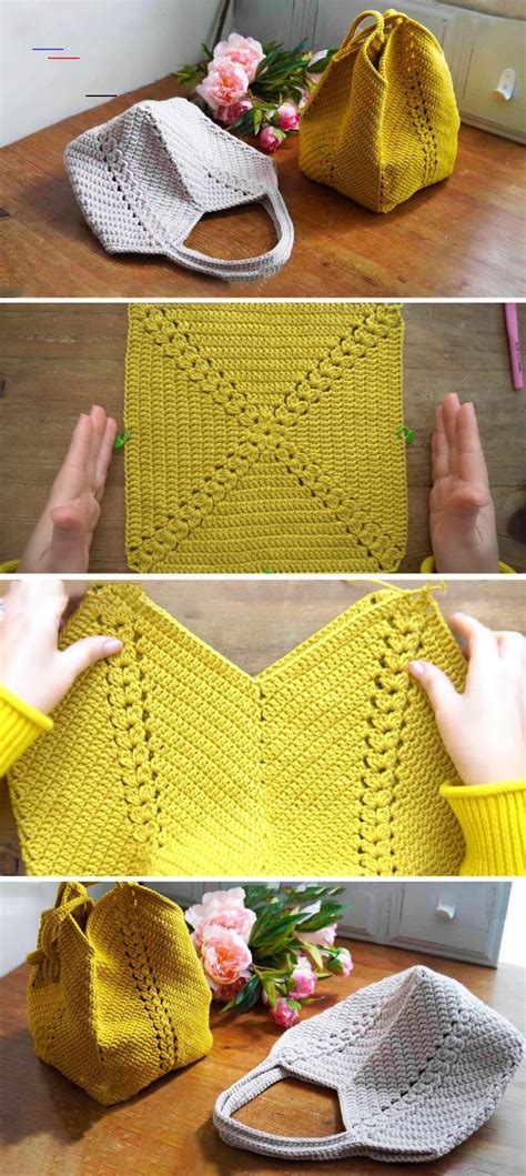 granny square market bag crochet pattern