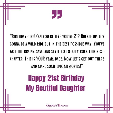 21st Birthday Wishes Daughter