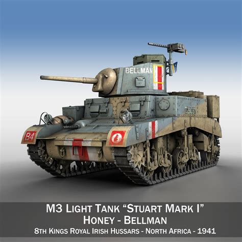 3d Model British - M3 Light Tank