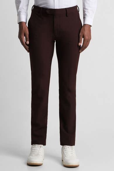 Buy Men Brown Solid Trousers Online - 39662393 | Peter England