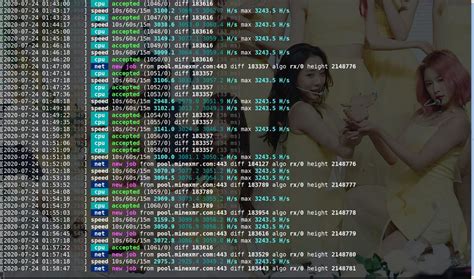 Command Line Xmrig 的图像结果