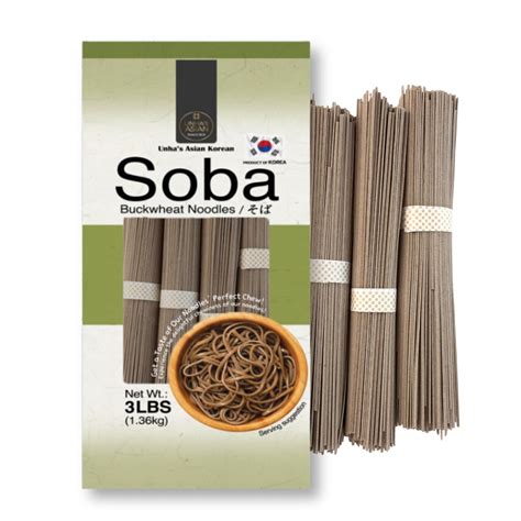 Amazon.com : Unha Japanese Buckwheat Noodles, Air Dried Soba Noodle 3 ...