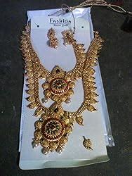 APARA Copper Bridal South Indian Traditional Necklace Jewellery Set ...