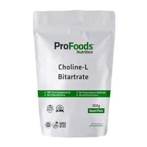 Buy Profoods Choline L Bitartrate Powder (350g) Online at Low Prices in ...