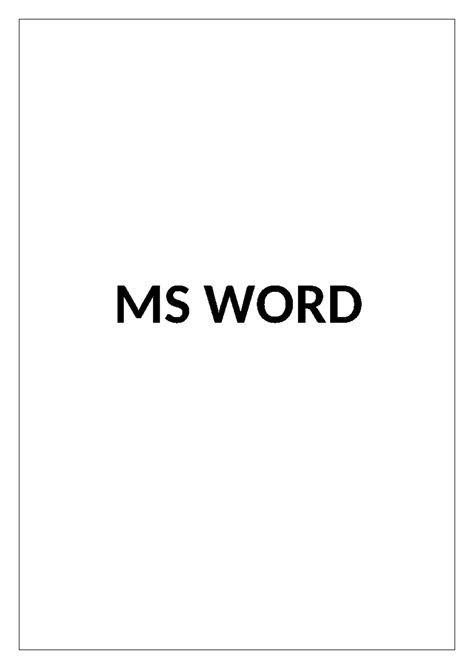 MS WORD EX NO:01 - CREATING & FORMATTING DOCUMENTS - Studocu