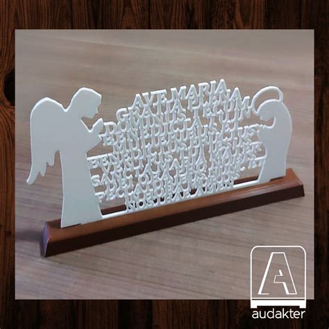 STL file Ave Maria (Latin) - 3D Decoracion 🪞 ・3D printing design to ...
